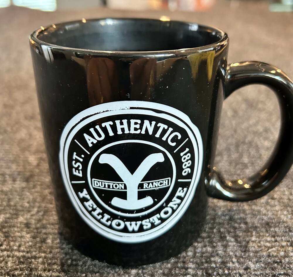 Yellowstone Dutton Ranch Authentic 1886 Black Ceramic Coffee Mug